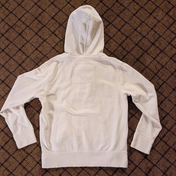 American Eagle Henley Button Pullover Hoodie Sz Large VTG Y2K Skater White Thick - Picture 8 of 11
